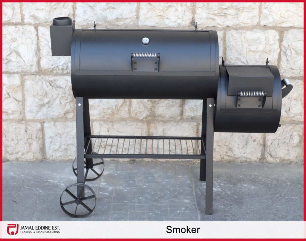 wrought iron outdoor grill and smoker steel