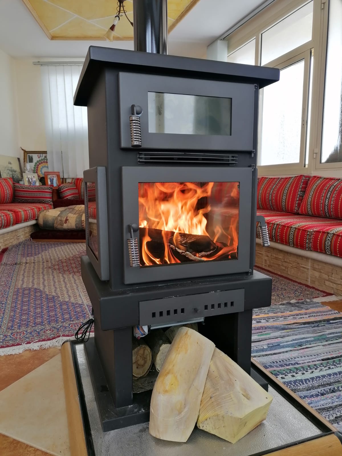 traditional steel stove heater wood